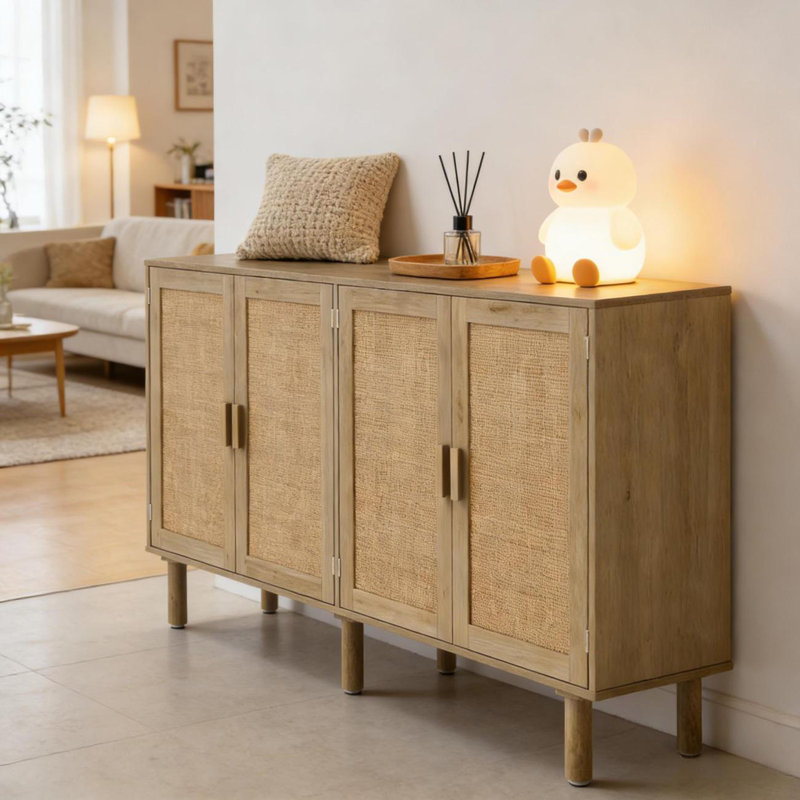 Rattan Storage Cabinet,Hall Sideboard Cabinet,Buffet Cabinet,Coffee Bar Cabinet