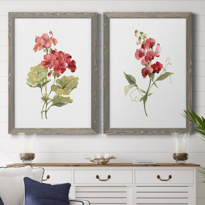 " Scarlet Geranium " 2 - Pieces