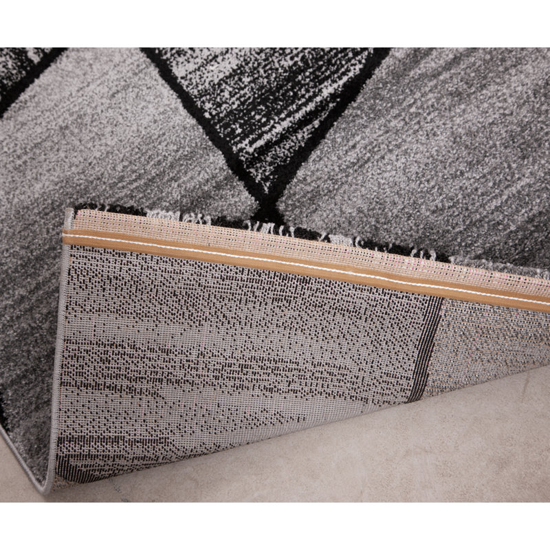 Saltzman Geometric Shag Area Rug, Rectangle 133 x 195cm