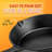 NutriChef Cast Iron Non-Stick 3 Piece Skillet Set