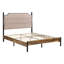 Queen  Bed Frame , Upholstered Headboard  With Charging  And Touch Sensitive LED Lights, Under Bed Storage, No Box Spring Needed,Noise Free