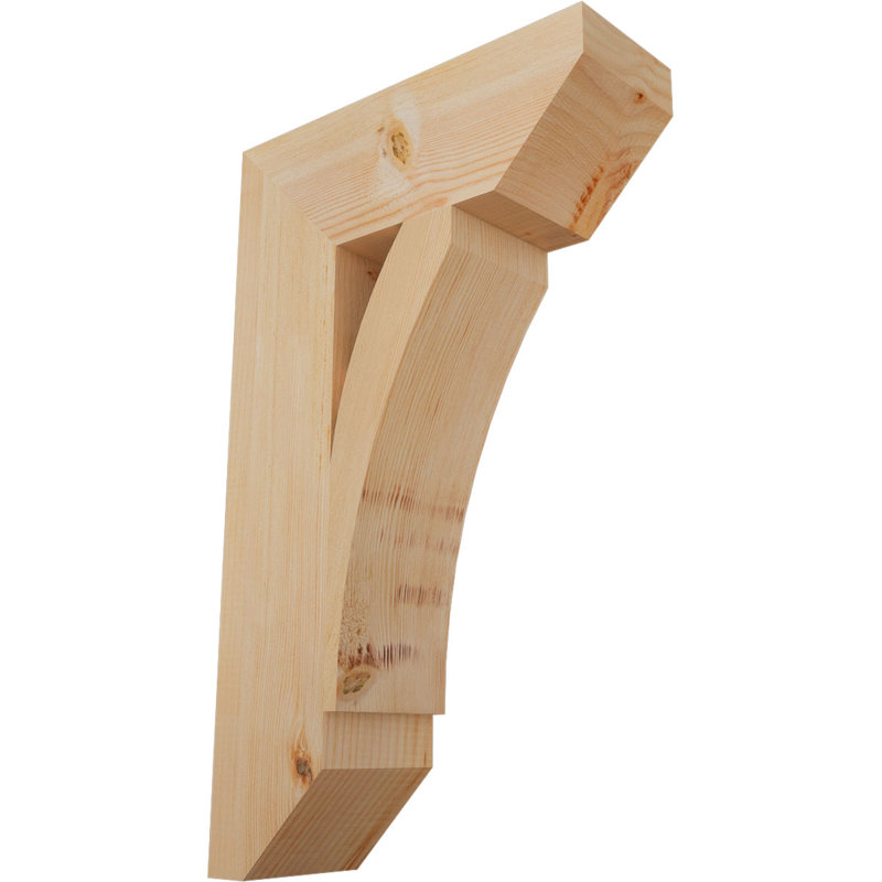 Support en bois / corbeau, Sapin de Douglas, H 30 po x l 5,5 po x P 18 po