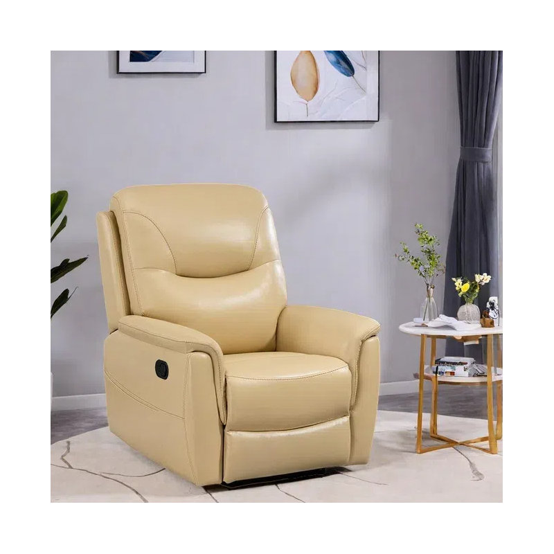 Keever, Beige Faux Leather