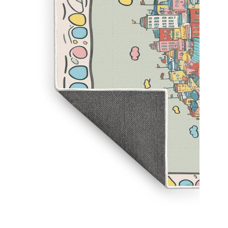 Harriet Bee City Scape Rug, Rectangle 2' x 3'