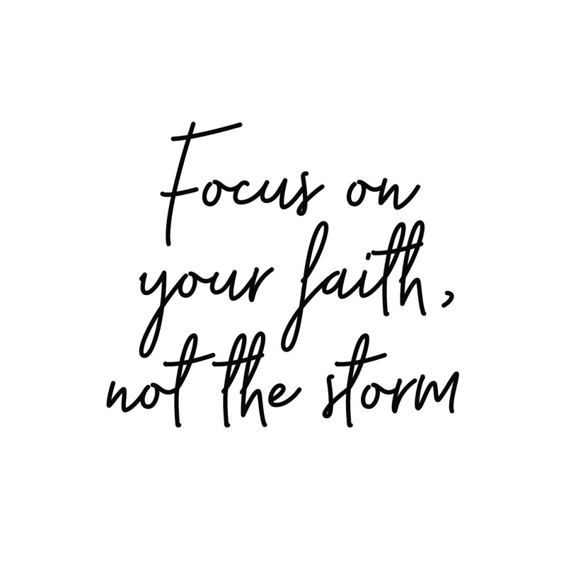 «Focus On Faith», art textuel sur toile tendue, H 36 po x l 36 po x P 1,25 po