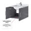 Ensemble de meuble-lavabo compact avec comptoir et robinet Carrara-623141348-623141349