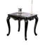 Élégante table de bout carrée traditionnelle avec pieds incurvés, conception sculptée et structure en bois massif au fini champagne-1785877591