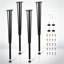 Heavy Duty Adjustable Metal Table Legs – 26.7" Set of 4, 1200 lbs Capacity, Square Tube with Foot Cups – Black for Furniture Replacement, Desk