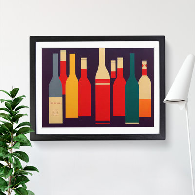 Retro Wine Bottle Vol.1 - Framed Print