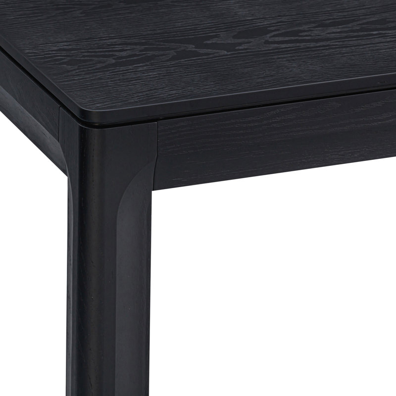 Table de salle à manger rectangulaire de 71 pouces NTC Flow, Noir brûlé, H 29,92 po x L 70,87 po x l 35,43 po
