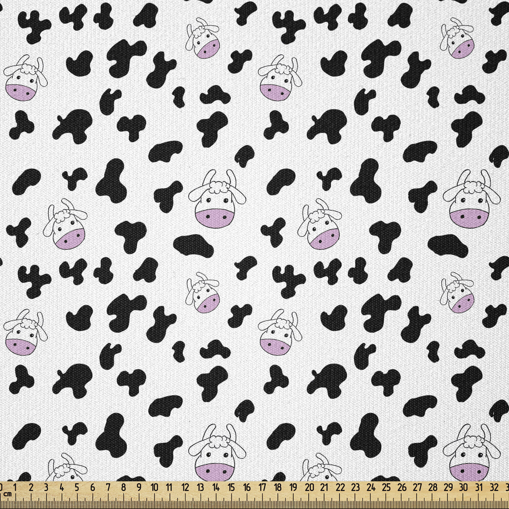 Cow Cartoon Fabric, Wallpaper and Home Decor