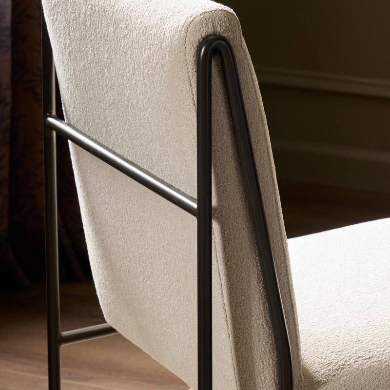 Decker Upholstered Dining Chair, Beige