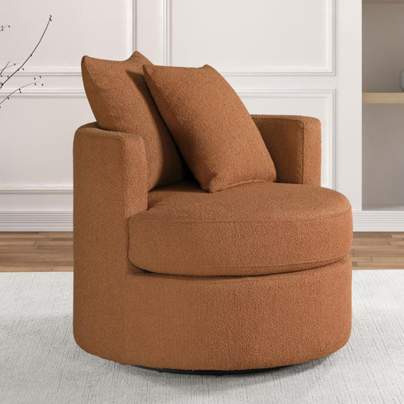 Chaise d'appoint rembourrée orange