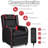 Massage Gaming Recliner Chair Single Living Room Sofa Home Theater Seat Red-1641061255