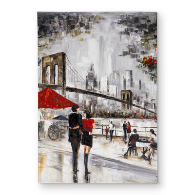 Couple in New York City Door Mat - Indoor Outdoor Home Decor