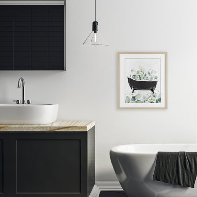 «Eucalyptus Leaves Bathaign», reproduction encadrée sous verre