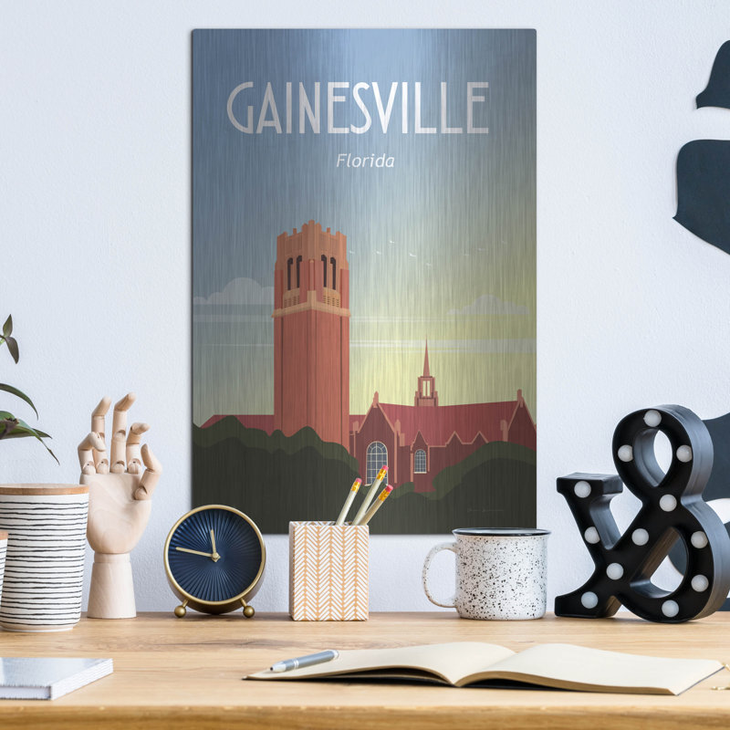 Art mural en métal Winston Porter «Gainesville» par Omar Escalante, H 16 po x l 12 po
