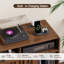 Support de table tournante Mid-Century moderne avec prises de courant AC et USB, armoire de rangement pour disques vinyles de grande capacité, console multimédia multifonctionnelle pour équipement audio-vidéo de salon