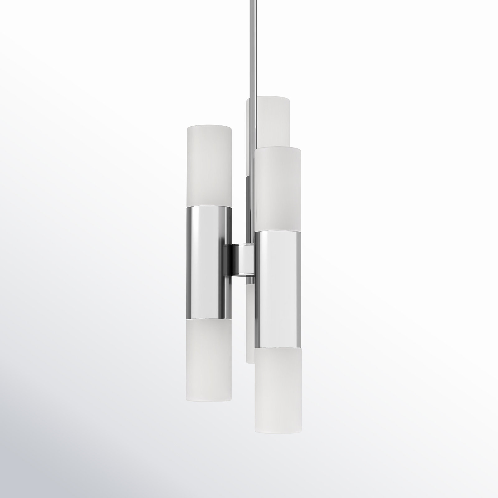 Otto 6 - Light Cylinder Chandelier, Polished Nickel