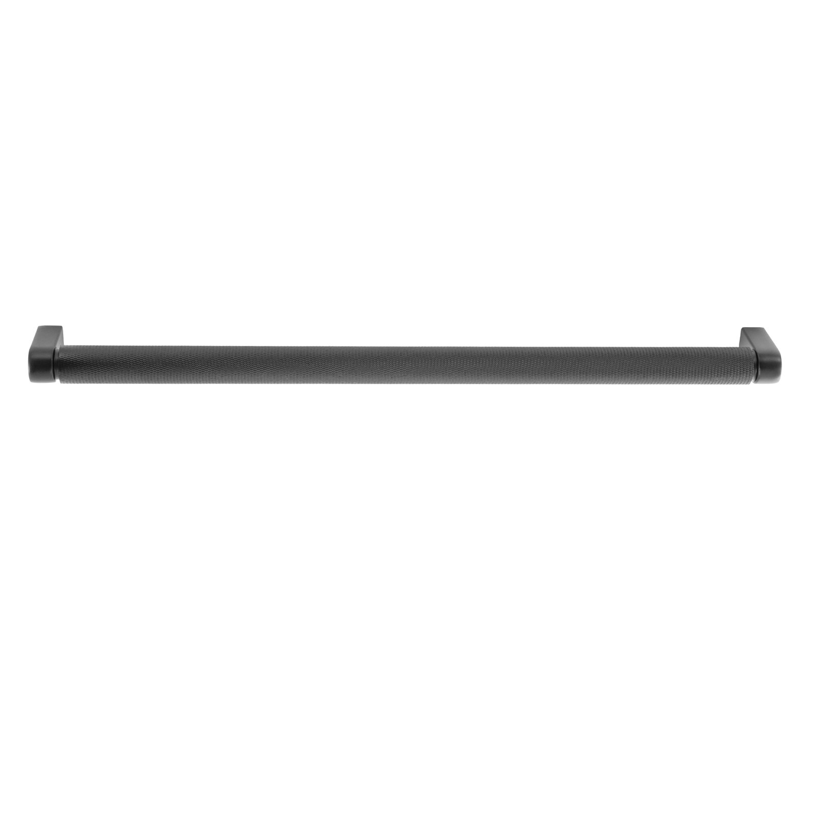 Kent Knurled Cabinet Bar Pull, Matte Black, 12"