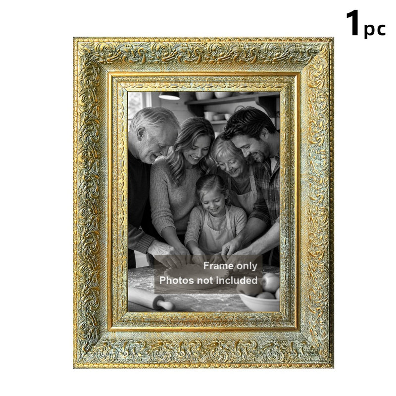 Cadre photo classique 5 pièces x 7 po 5 pièces x 7 po or antique, Or antique, 1, 5" W x 7" H