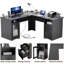 Detcho 60'' L Shaped Executive Desk with Drawers and Power Outlets-673389968