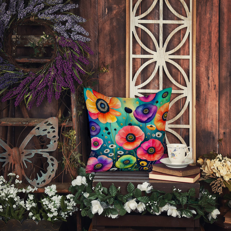  Coussin décoratif intérieur / extérieur en polyester Autre / Sans motif, 14 po x 14 po