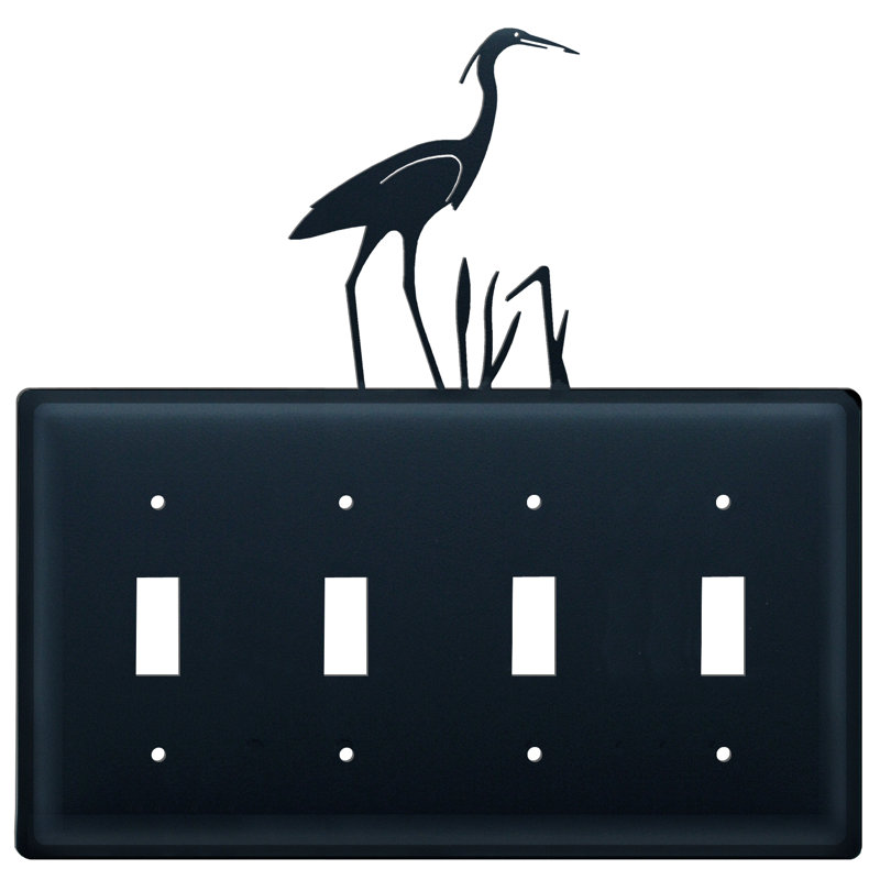 Heron 4-Gang Toggle Light Switch Wall Plate