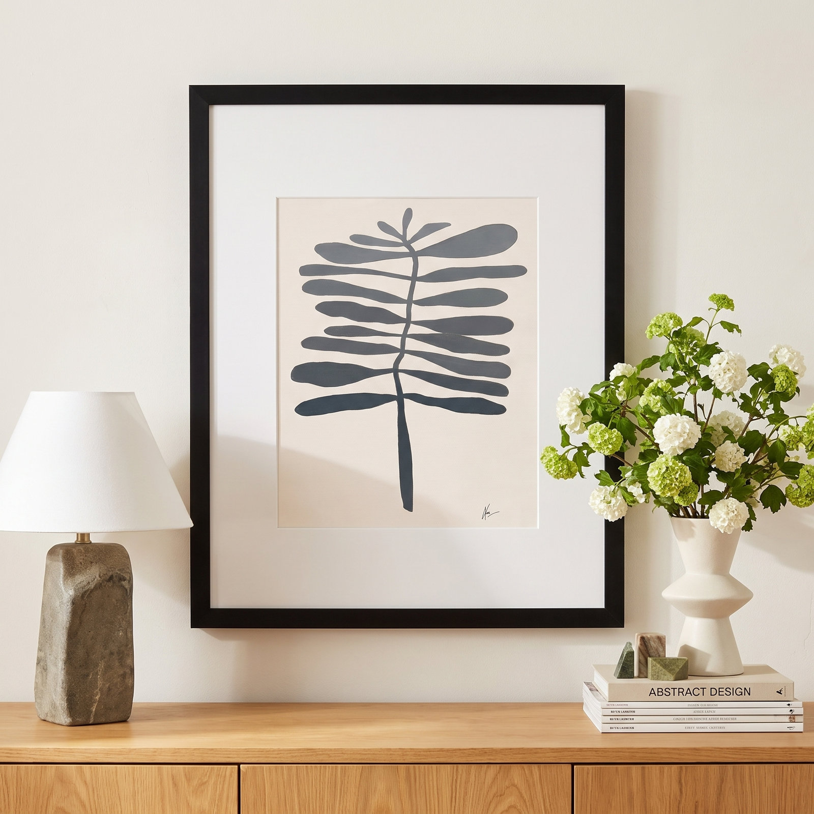 Flora 2 by Lee Lessem, 50" H x 40" W x 1.25" D, Black