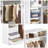 72"Closet System With 3 Drawers,3 Long Rods And 1 Short Rod-995525400