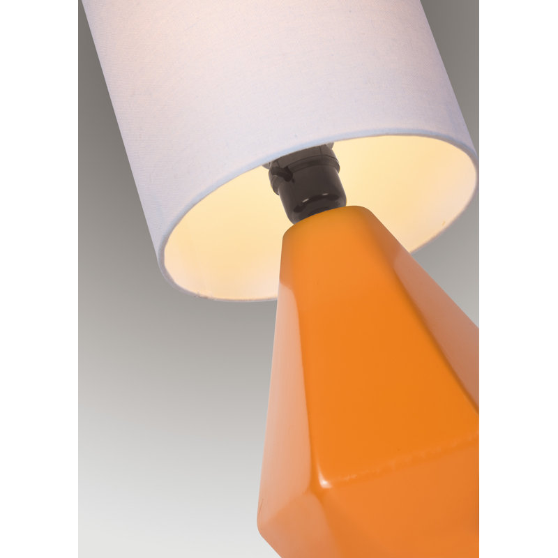 Bret Ceramic Table Lamp, Orange