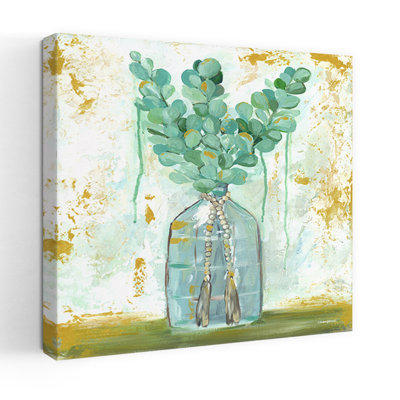 Arrangement eucalyptus abstrait