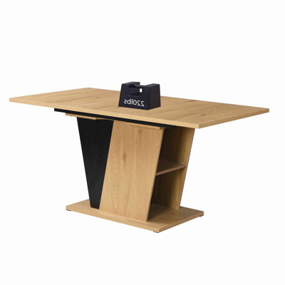 Sapphire 61.81" Wooden Extendable Dining Table With Storage by Ivy Bronx