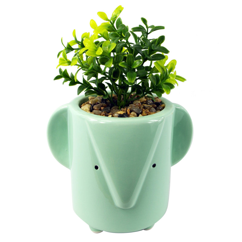 20cm Faux Plant in Ceramic Pot