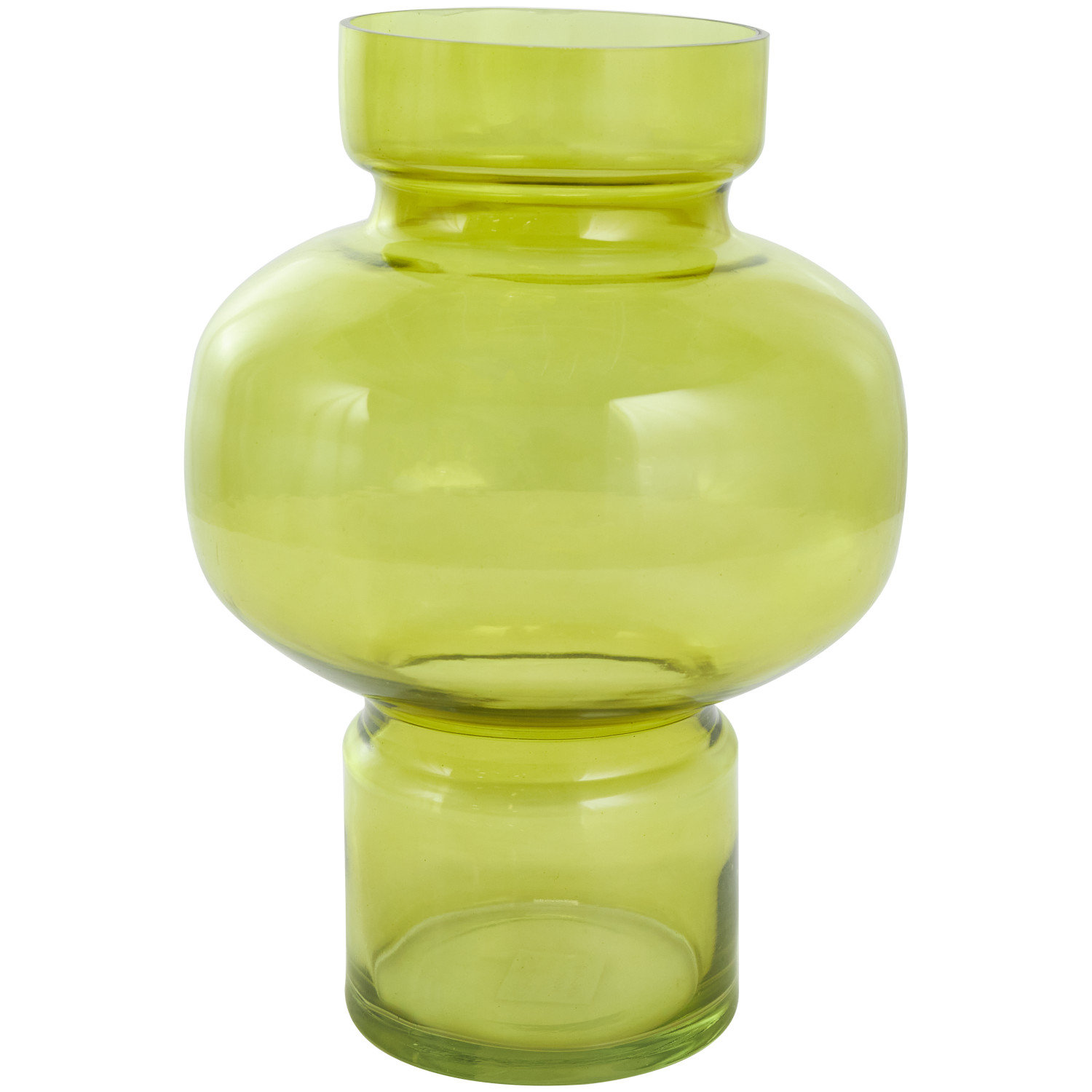 Glass Table Vase, Green