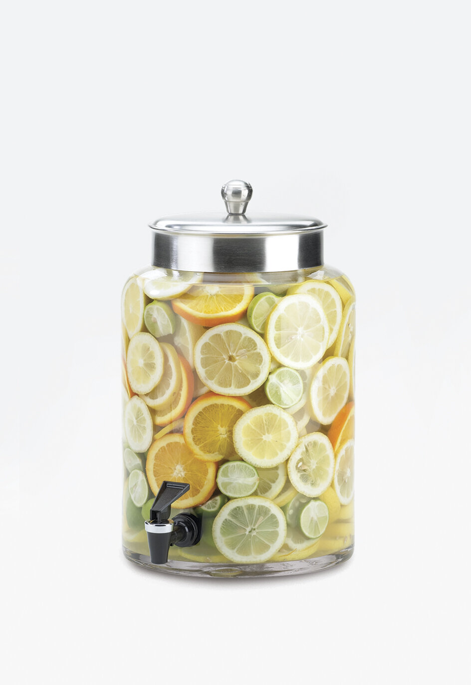 Acopa 2 Gallon Mason Jar Glass Hands-Free Beverage Dispenser