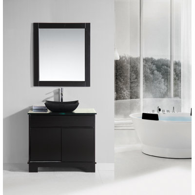 Ensemble de meuble-lavabo de salle de bain simple avec miroir 36 po Penton