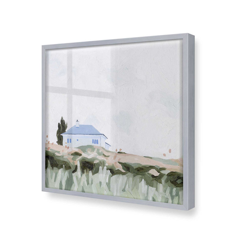 «Seaside Umbrella Harmony I», reproduction, H 21,75 po x l 21,75 po, Quiet Home Escape II, Argent argent