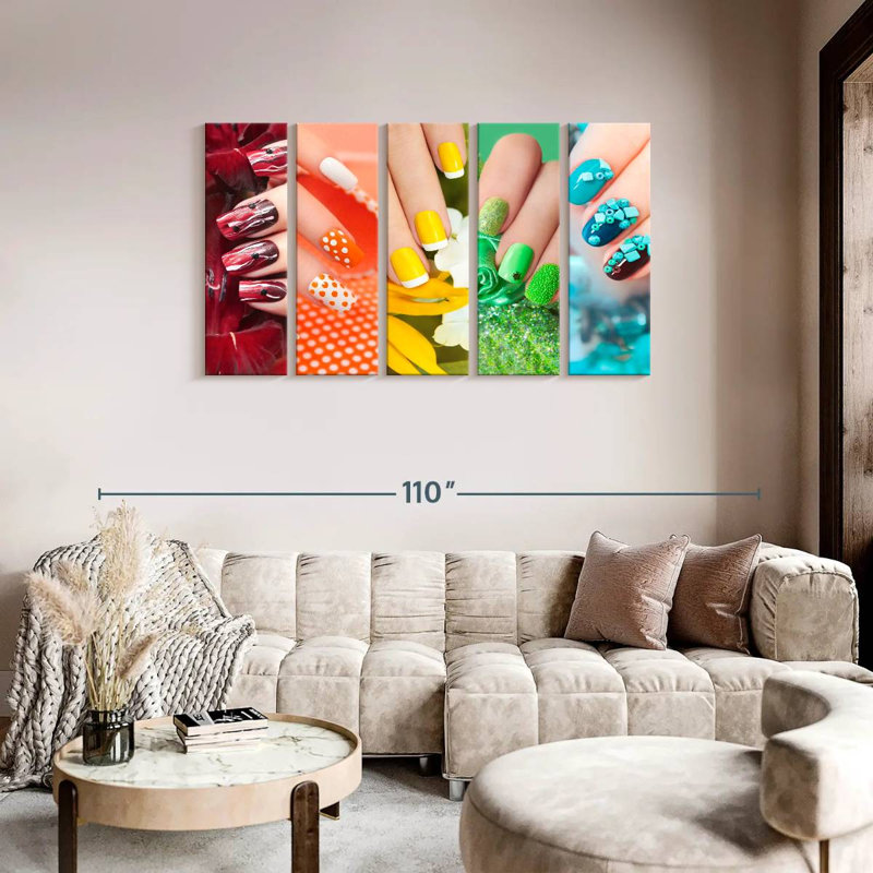 " Nail Salon " 5 - Pieces, 42" H x 74" W x 1.25" D