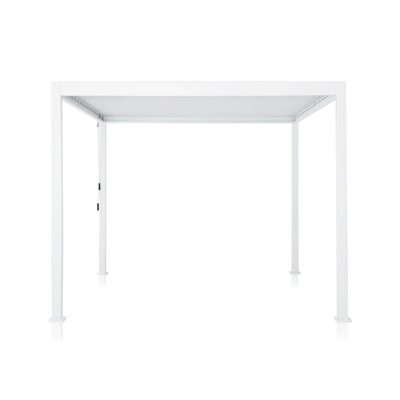 Pergola en aluminium 111S, toit ajustable, l 10 pi x P 10 pi, blanc, l 10 pi x P 10 pi, Blanc