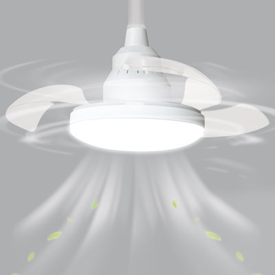 Ventilateur de plafond encastré intelligent de 16 pouces avec lumière - conception sans pales, application et télécommande, réglable 3000K / 4500K / 6000K