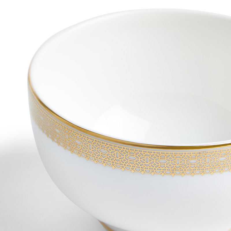 Bol à riz en dentelle Vera Vera Vera, Or/blanc