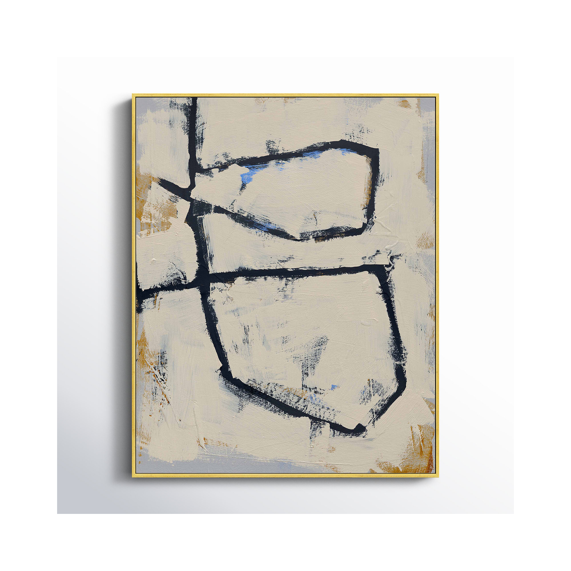Twisted 5 by Jacques Pilon, Gold Framed Canvas, 16" W x 20" H