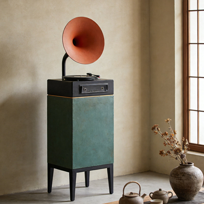 Lecteur de disques rétro Bluetooth, Vert et orange