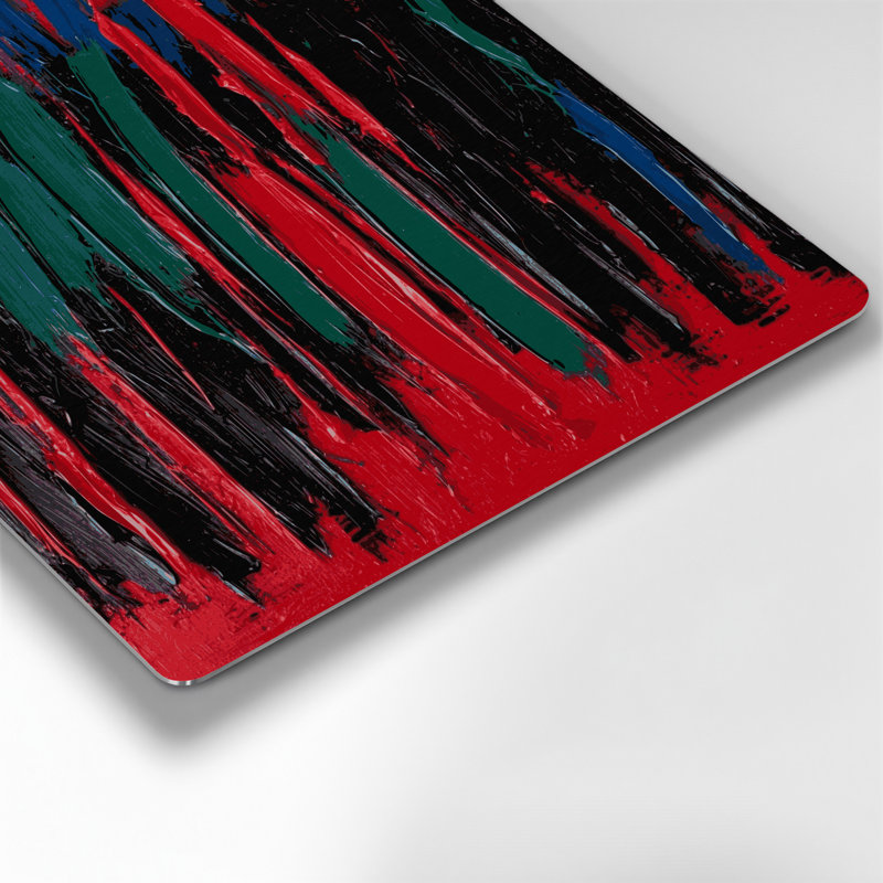 «Neo Expressionism 6», art mural en métal noir, 12" H x 12" W