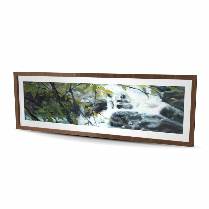 Peaceful Fall - Impression contemporaine sur cadre avec passe-partout mat