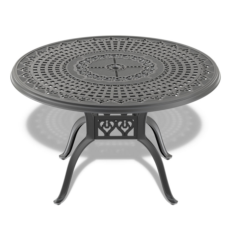 Table de salle à manger en fonte d'aluminium