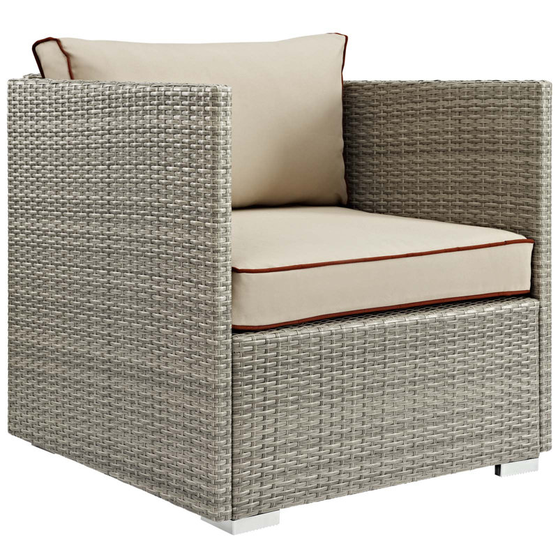 Repose Outdoor Patio Chair with Cushion, Beige Sunbrella®