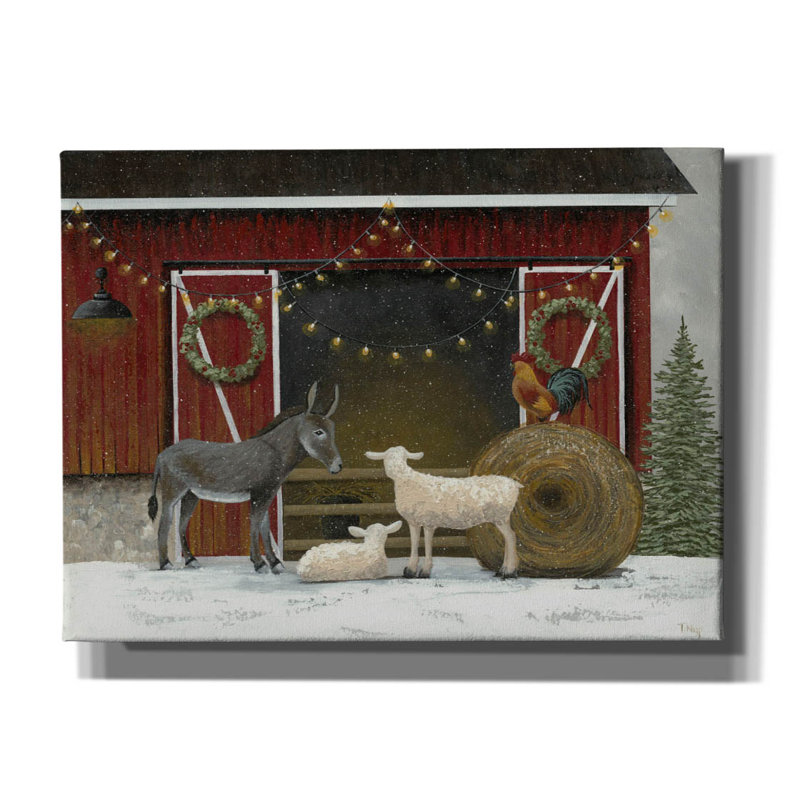 Toile épique Graffiti «Away In A Manger» par Tanya Nyp, 54 po x 40 po, H 40 po x l 54 po