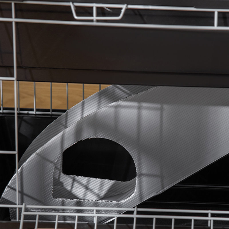 Cage à souris à 2 niveaux, cage de furet avec plat et bouteille, rampe, 2 portes